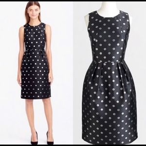J. Crew Factory Black and White Polka Dot Dress